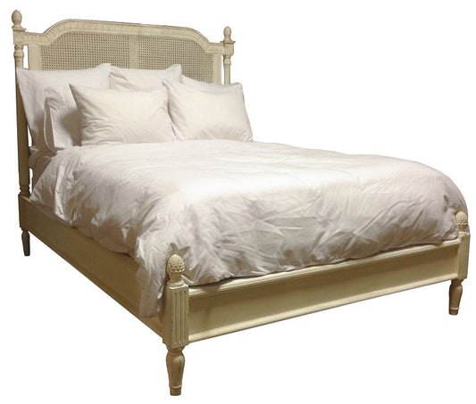 Victoria French Cane Bed Low Footboard