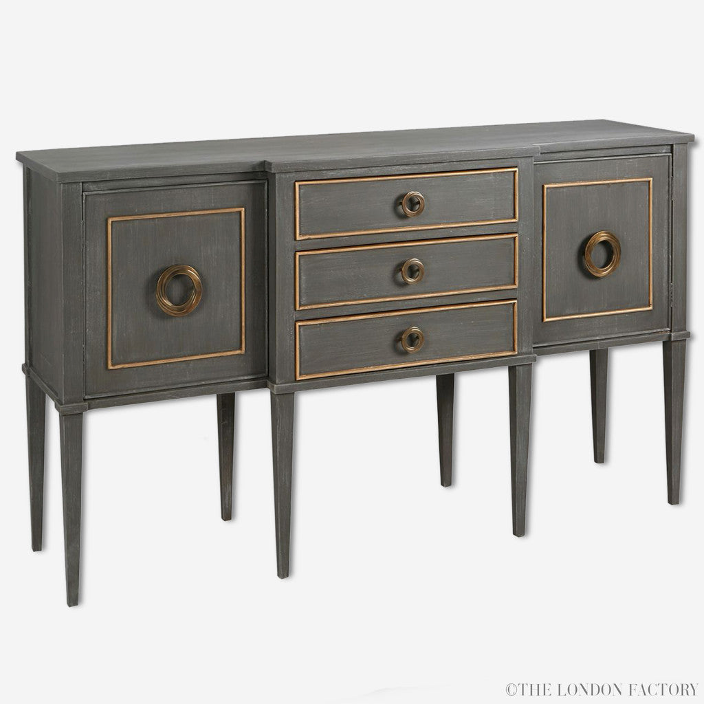 Caldwell Buffet | Hollywood Regency Console | Antique | Custom Sideboard