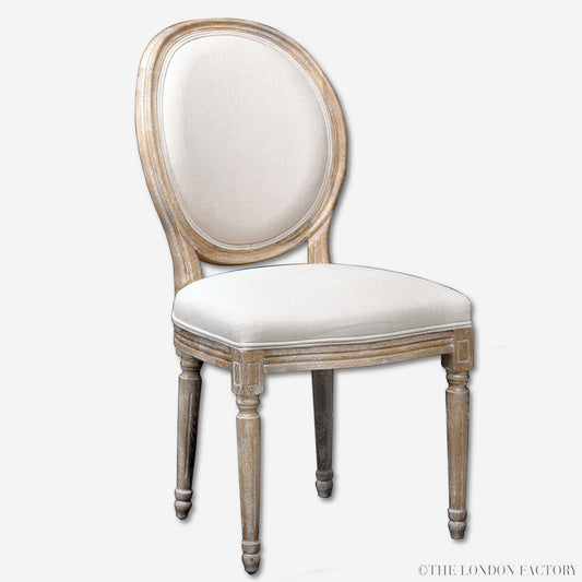 Earl Dining Chair | Upholstered Seat | French Shabby Chic | The London Factory