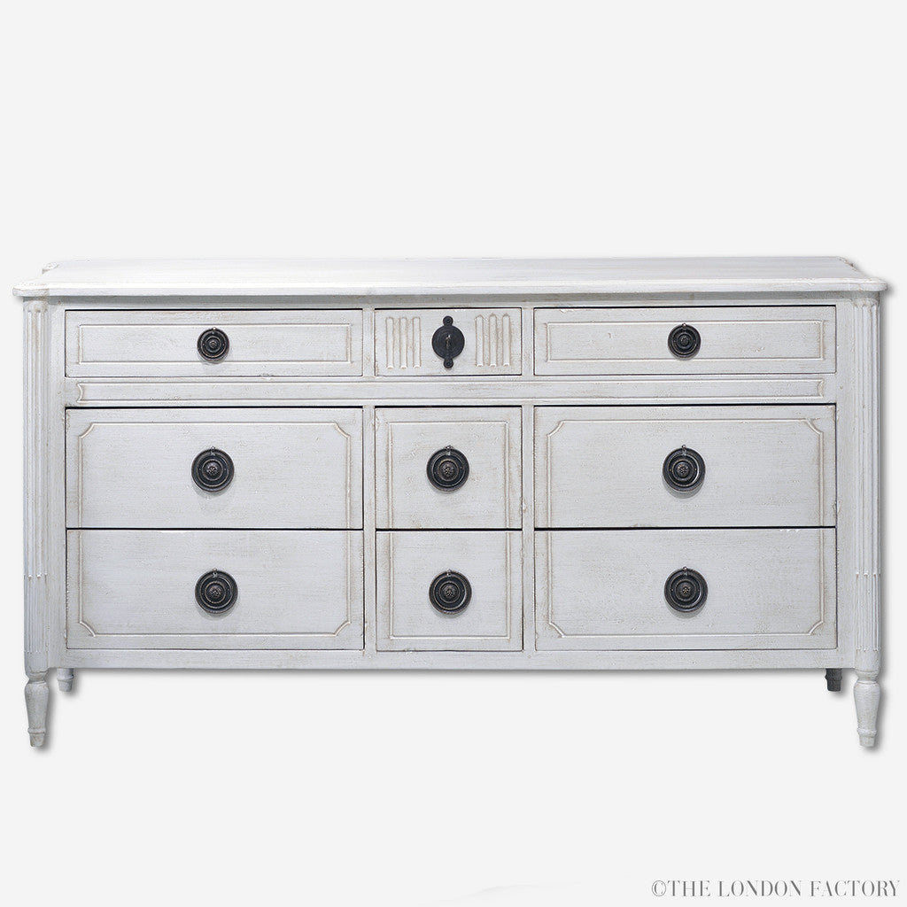 Hampstead Buffet | French Chest | Shabby Chic Drawers | Solid Wood Dresser | The London Factory