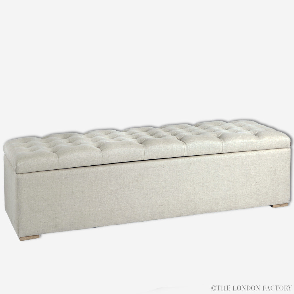 Hazel Tufted Storage Bench | French Upholstered Footboard