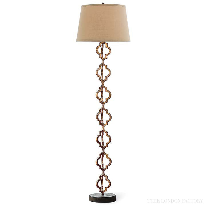 Malaga Quatrafoil Gold Leaf Table Lamp