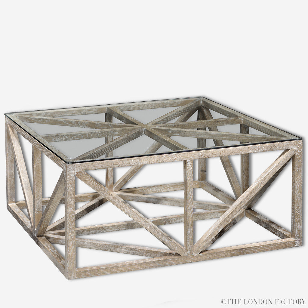 City Geometric Coffee Table | Glass Occasional Table | The London Factory
