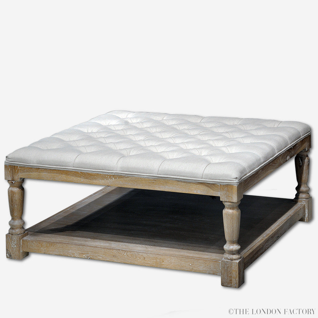 Kingsbury Ottoman Table | French Tufted Occasional Coffee Table | The London Factory