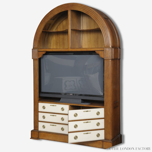 Knightsbridge Display Cabinet | French TV Cabinet | Solid Wood Book Case | Mohogany Veneer | The London Factory