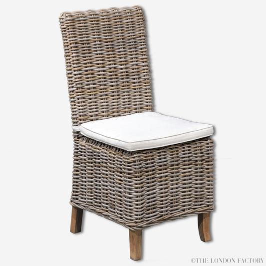 Palma Rattan Dining Chair | Seagrass | Wicker Dining Chair | Outdoor | The London Factory